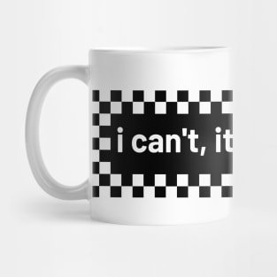 I Can't It's Race Day , Funny Race Car Mug